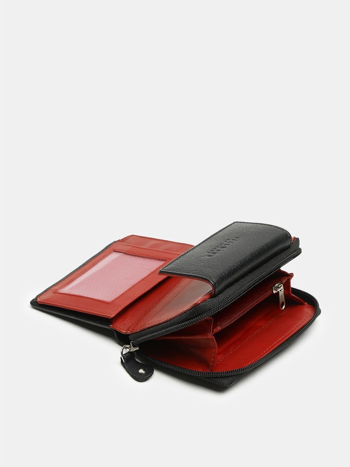 Image of Teakwood Leathers Women Formal Black Genuine Leather Wallet - Regular Size (8 Card Slots)