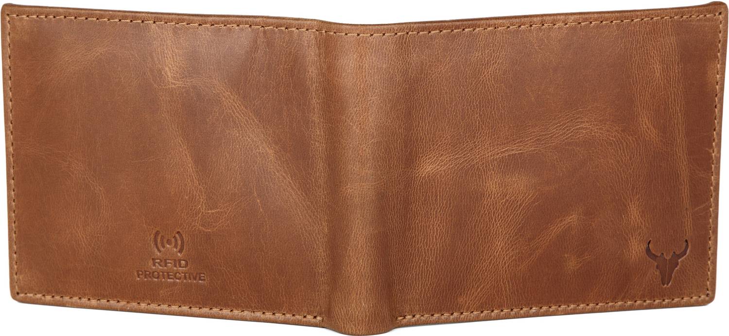 napa hide Men Tan Leather Wallet - Image 5