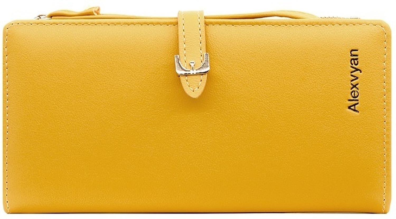 Image of AlexVyan Women Casual, Ethnic, Evening /Party, Travel, Trendy Yellow Genuine Leather Wallet