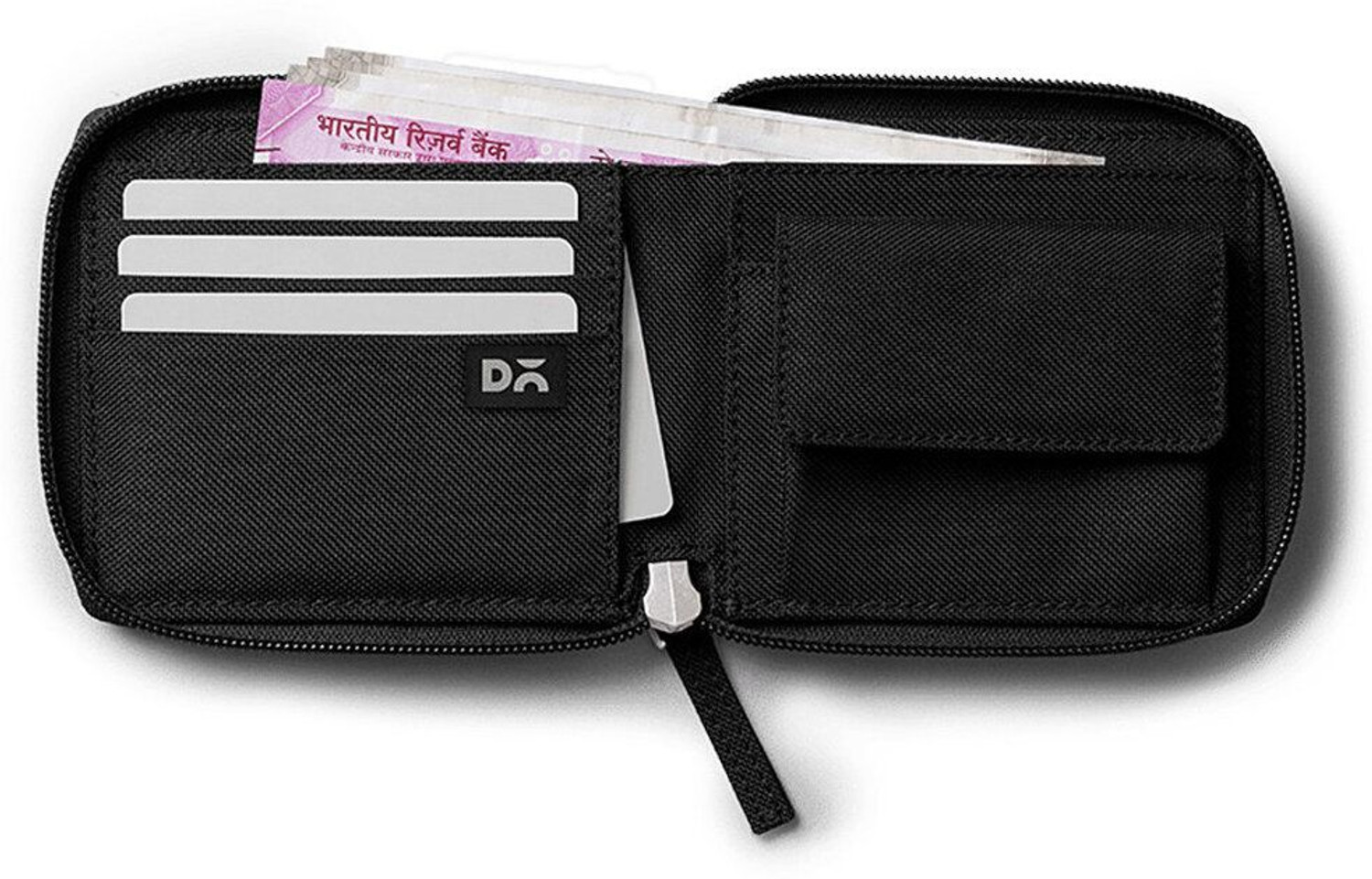 Image of DailyObjects Men & Women Casual Black Canvas Wallet