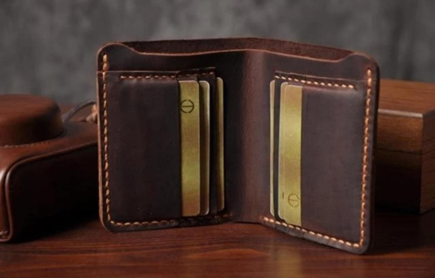 Image of ree cope Men Evening /Party, Casual, Formal, Travel, Trendy Brown Genuine Leather Wallet