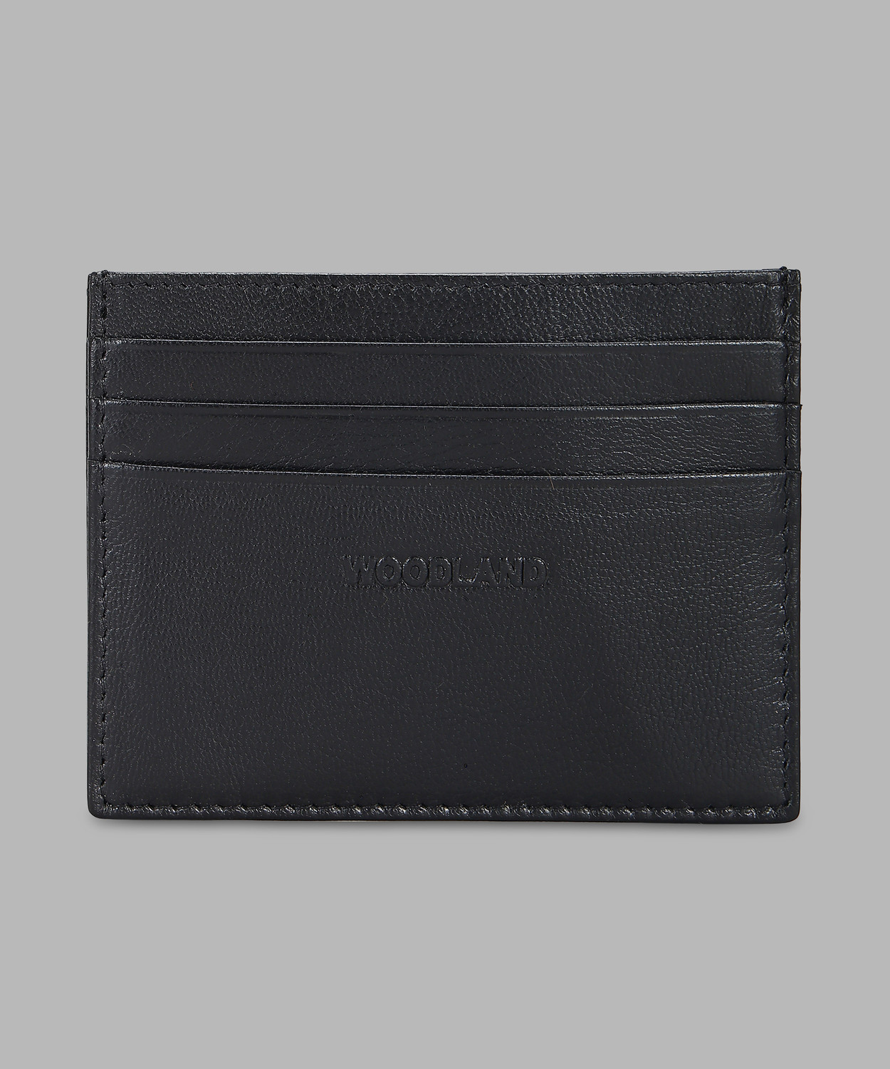 Image of WOODLAND Men Black Genuine Leather Card Holder