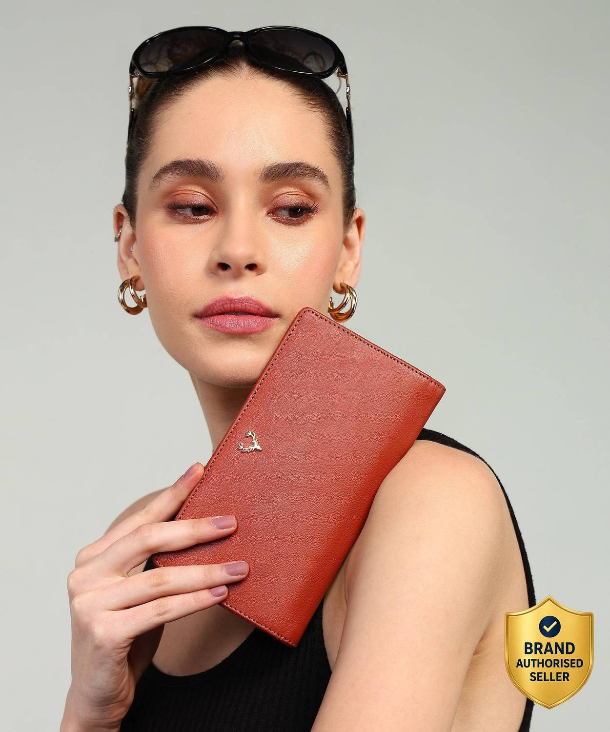 Allen Solly Women Casual Brown Genuine Leather Wallet