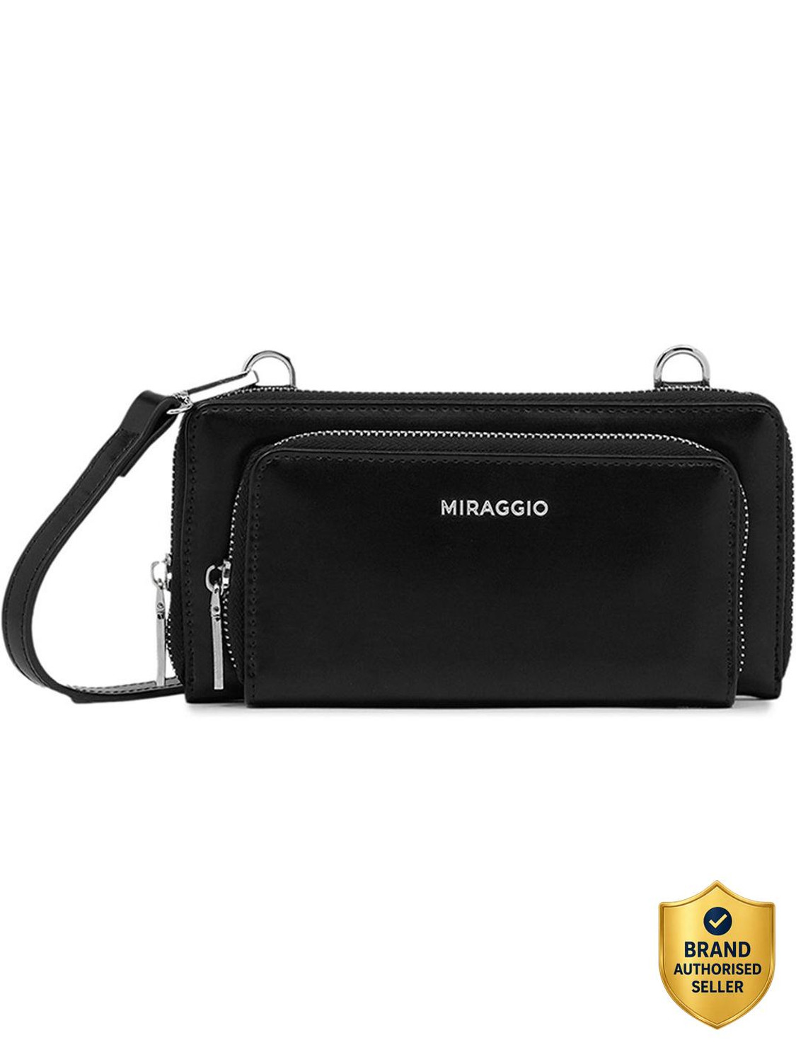 Image of Miraggio Women Trendy Black Artificial Leather Wallet