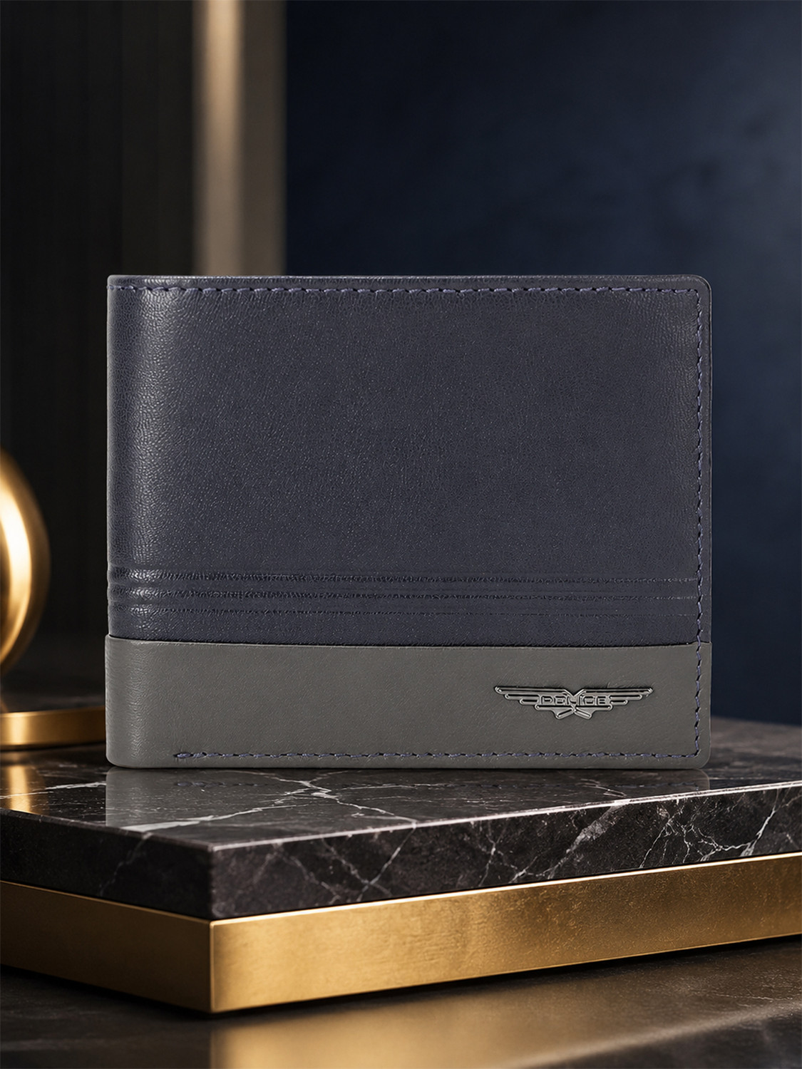 Image of Police Men Blue Genuine Leather Wallet