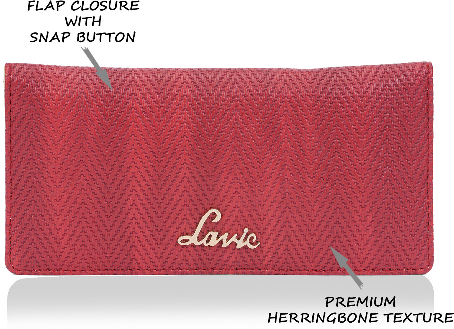 Image of LAVIE Women Casual Red Artificial Leather Wallet