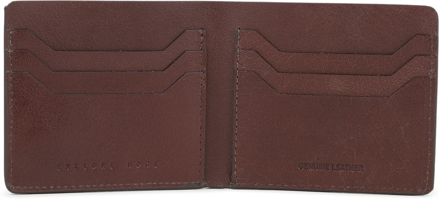 Image of WOODLAND Men Casual Brown Genuine Leather Wallet