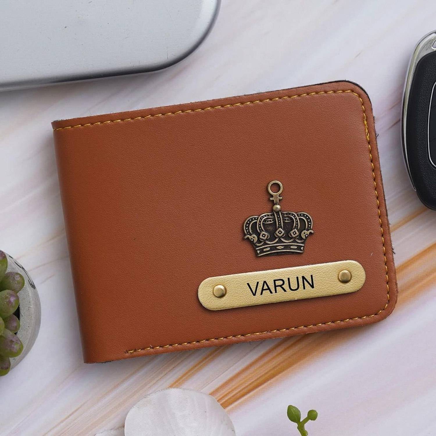 Image of Walletadda Men Casual Tan Genuine Leather Wallet