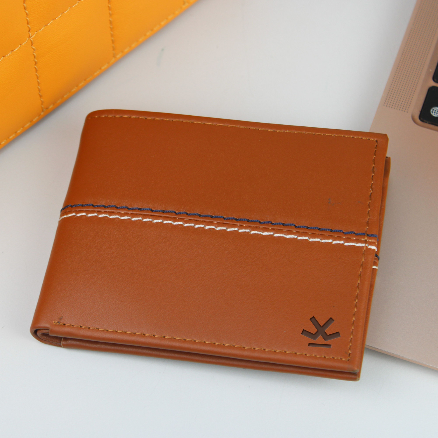 Image of WROGN Men Casual Tan Genuine Leather Wallet