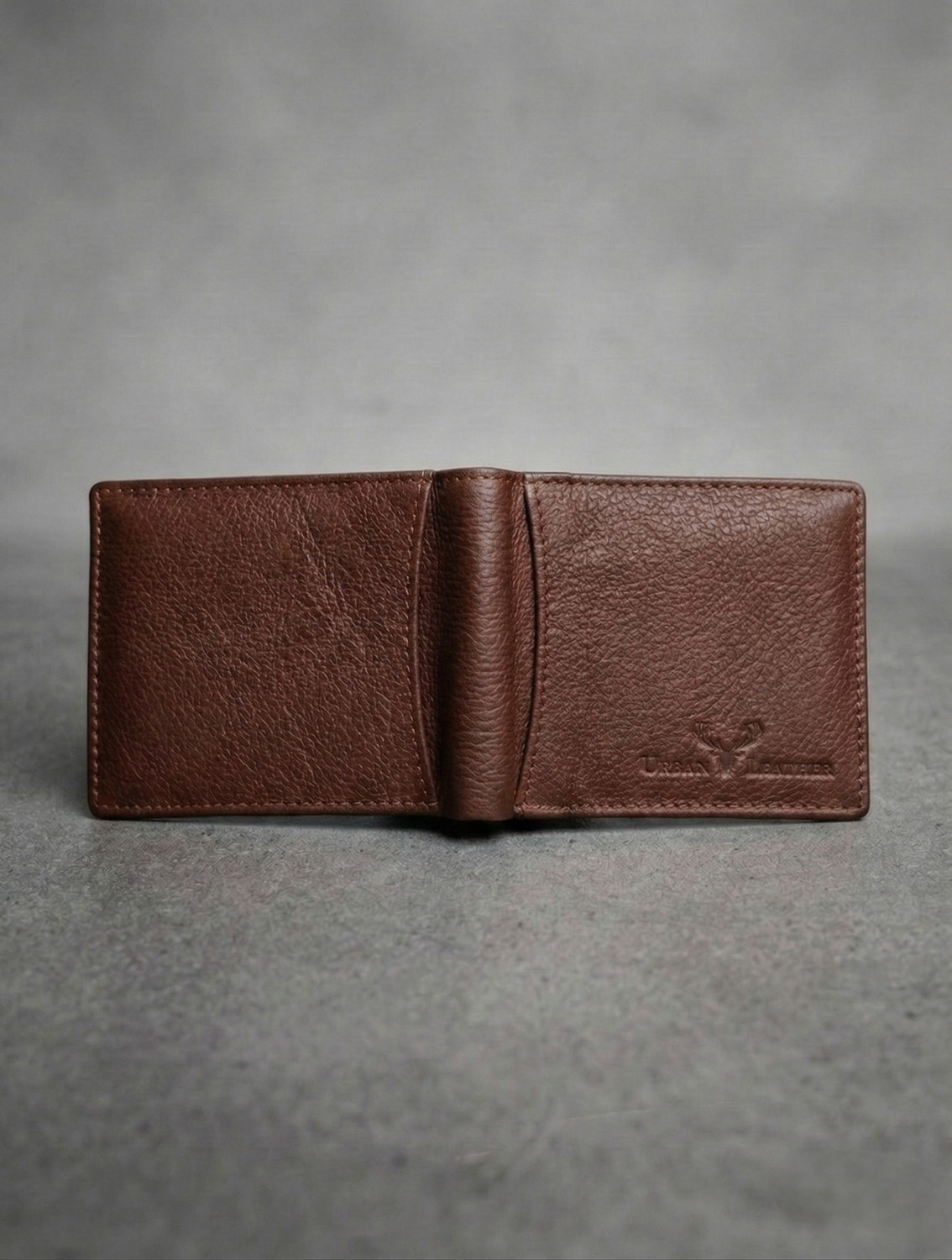 Image of URBAN LEATHER Men Casual, Formal, Travel Brown Genuine Leather Wallet