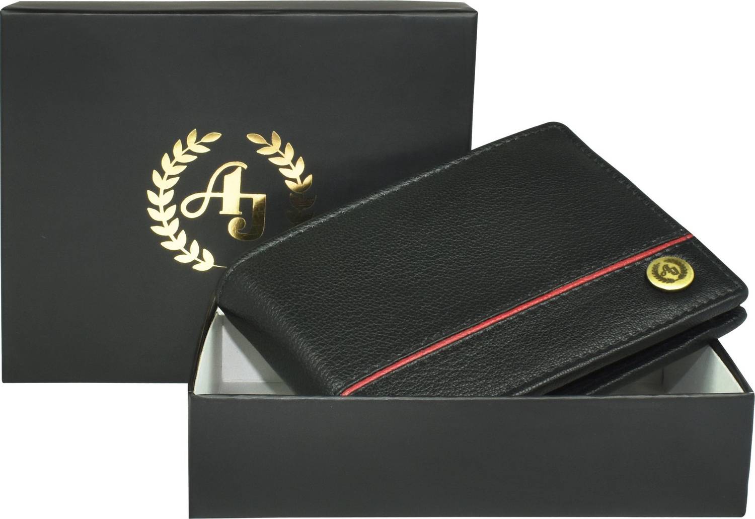 AJANTA Men Trendy, Casual, Formal Black Genuine Leather Wallet