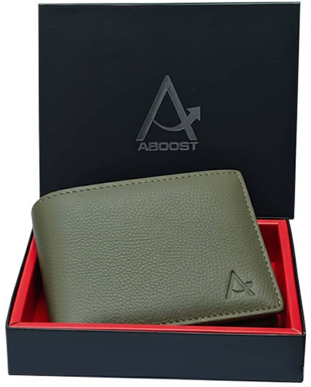ABOOST Men Ethnic, Ethnic, Evening/Party, Travel, Formal, Trendy Green Genuine Leather Wallet
