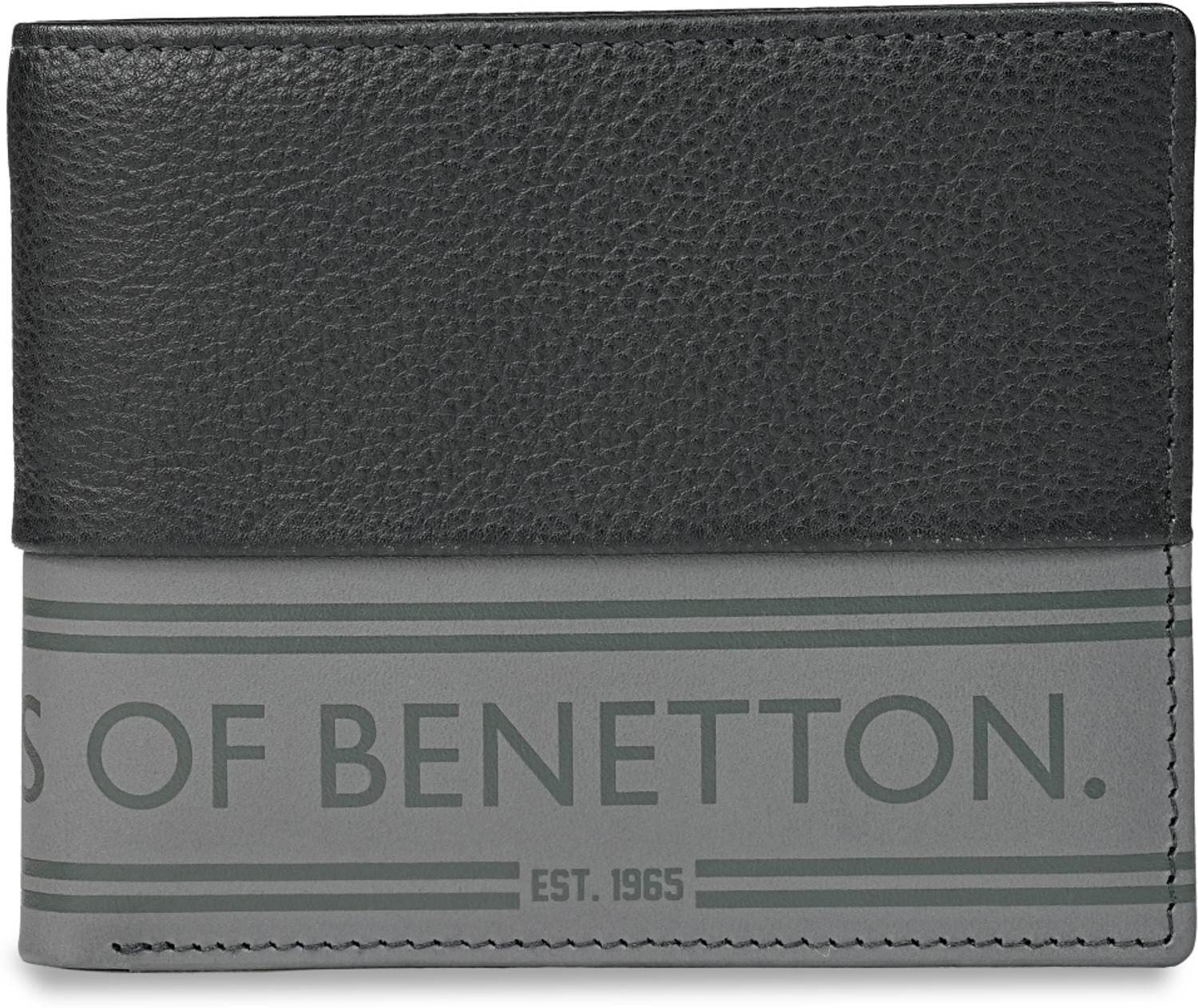 Image of United Colors of Benetton Men Casual, Formal Black Genuine Leather Wallet