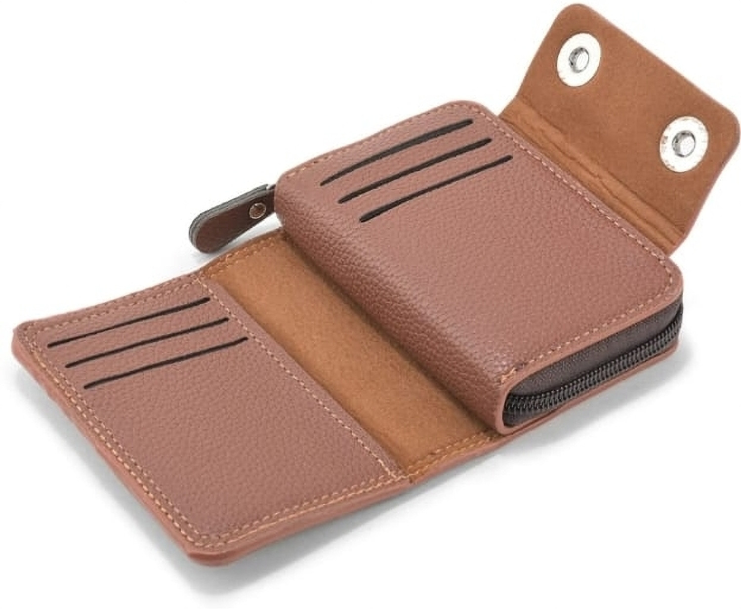 Image of LEATHERSCRAFTS Men Formal Tan Artificial Leather Card Holder