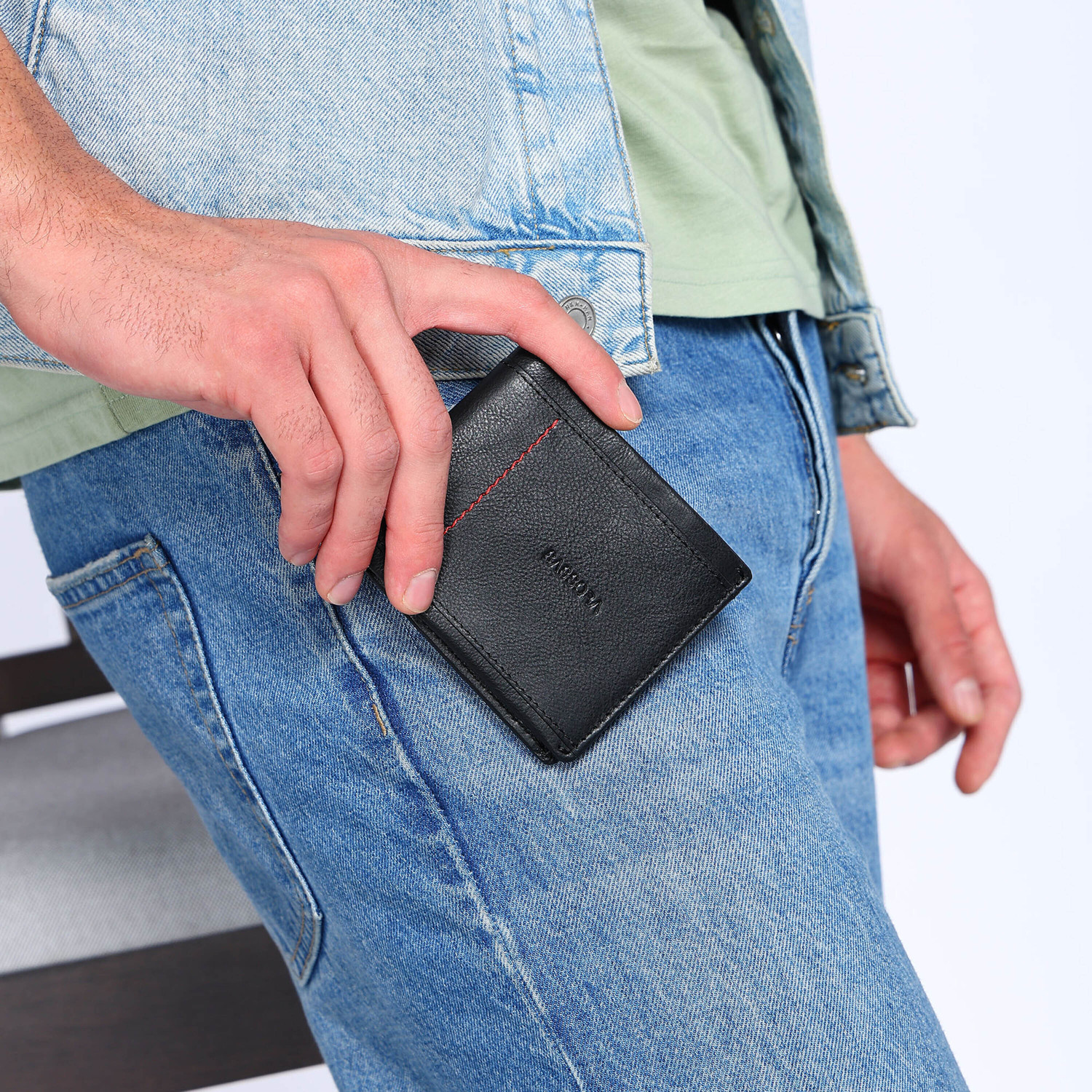 Image of Sassora Men & Women Casual, Formal Black Genuine Leather Wallet