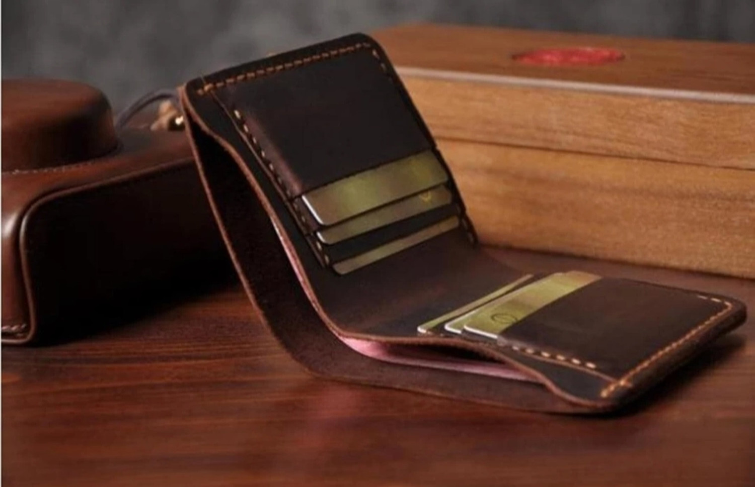 Image of ree cope Men Evening /Party, Casual, Formal, Travel, Trendy Brown Genuine Leather Wallet