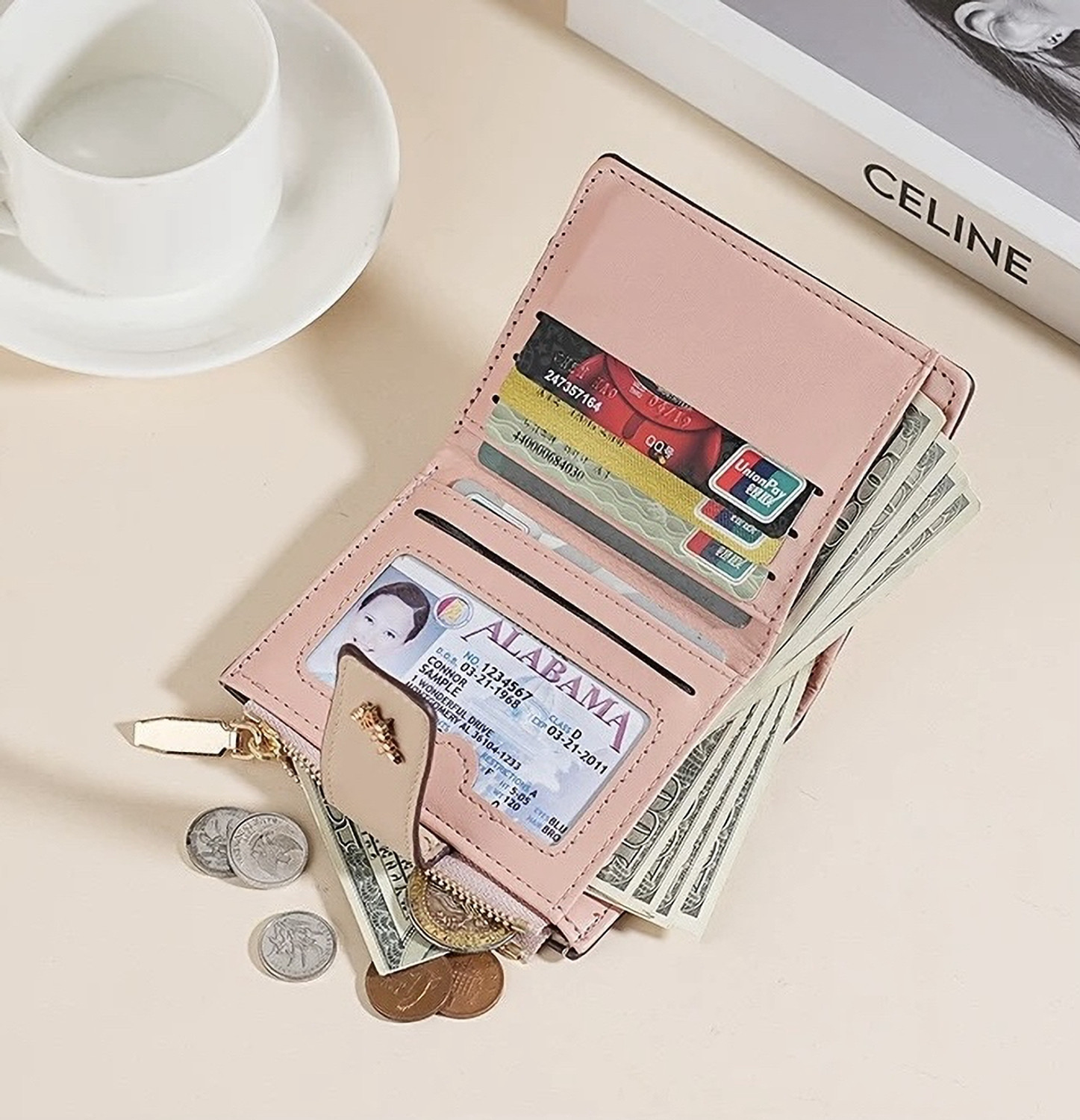 Image of StyleForevr Women Casual, Ethnic, Evening /Party, Formal, Travel, Trendy Khaki Artificial Leather Wallet