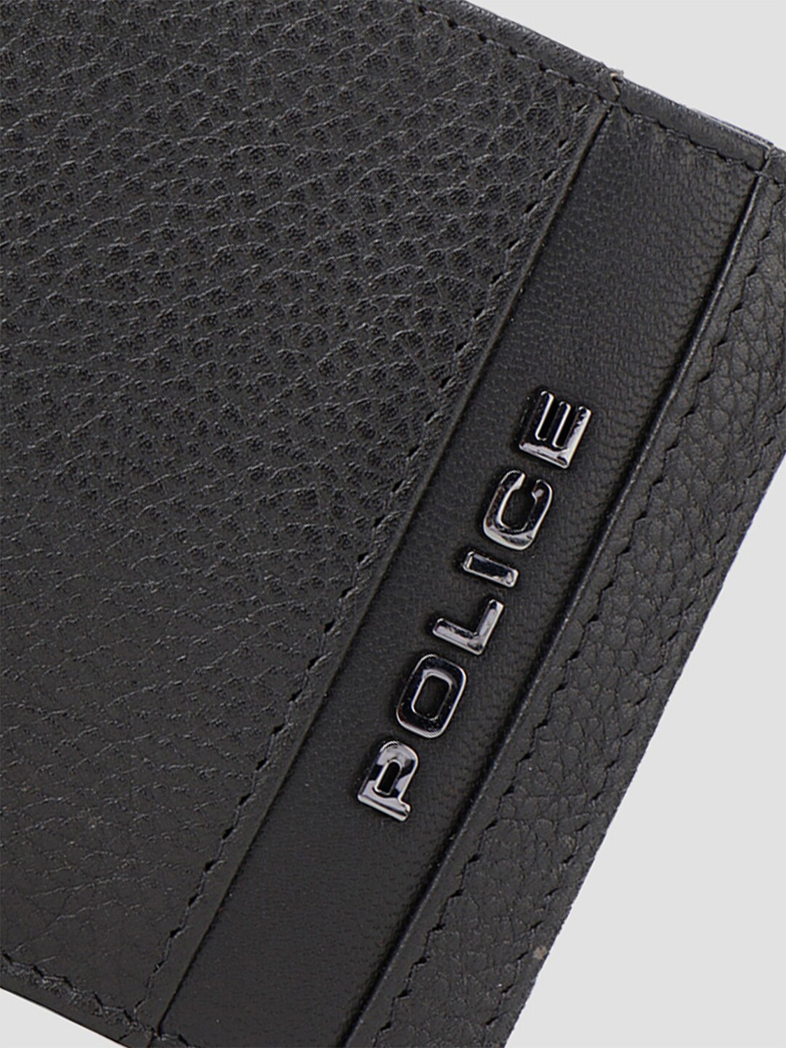 Image of Police Men Black Genuine Leather Wallet