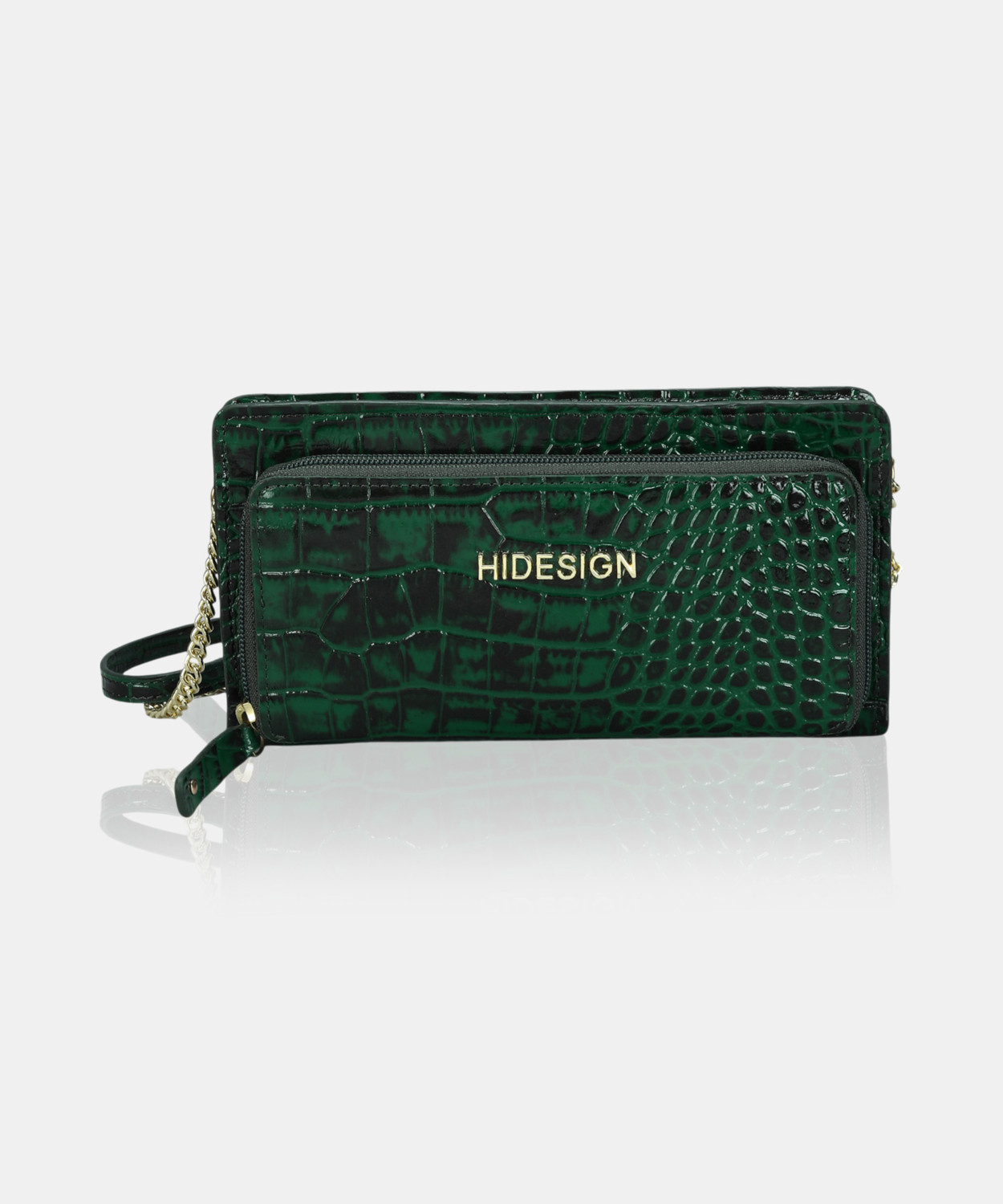 Image of HIDESIGN Women Casual Green Genuine Leather Wallet