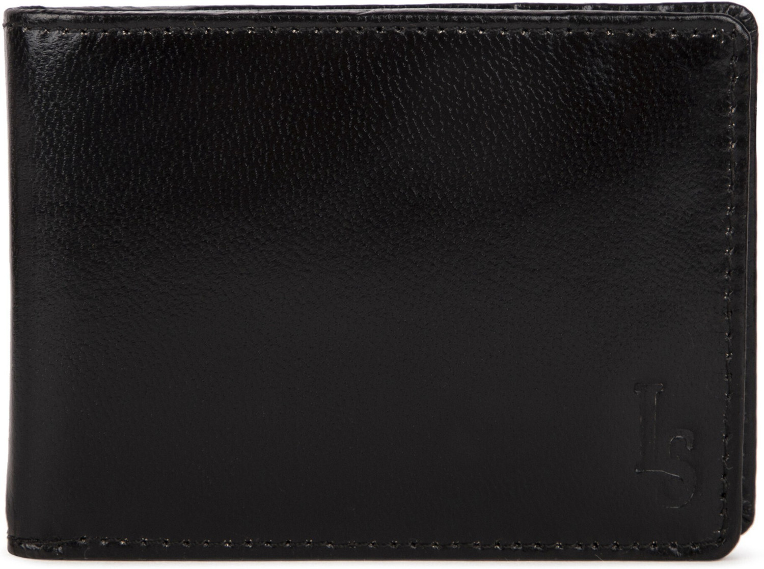 Image of LOUIS STITCH Men Casual Black Genuine Leather Wallet
