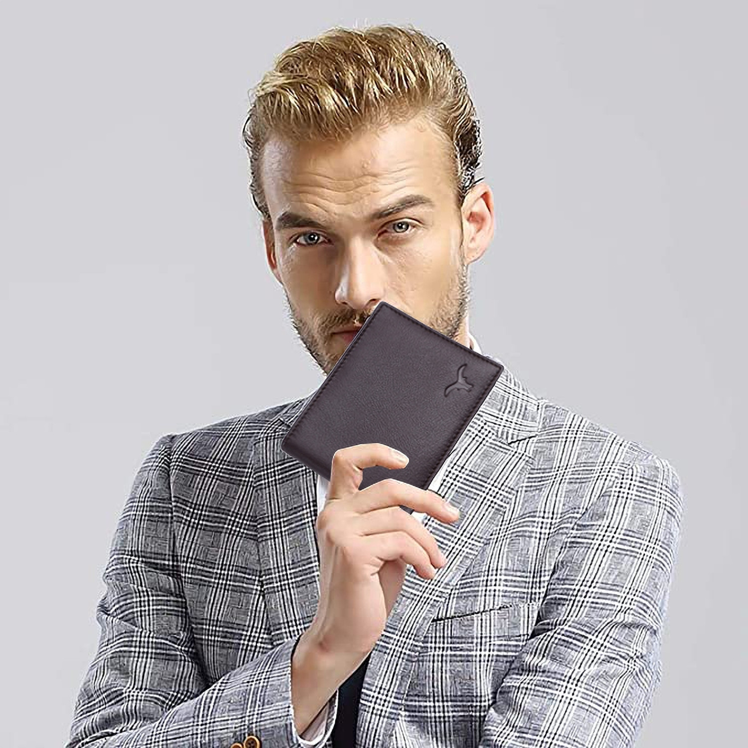 Image of SKINBULL Men Casual, Formal, Evening /Party Brown Genuine Leather RFID Wallet (5 Card Slots)