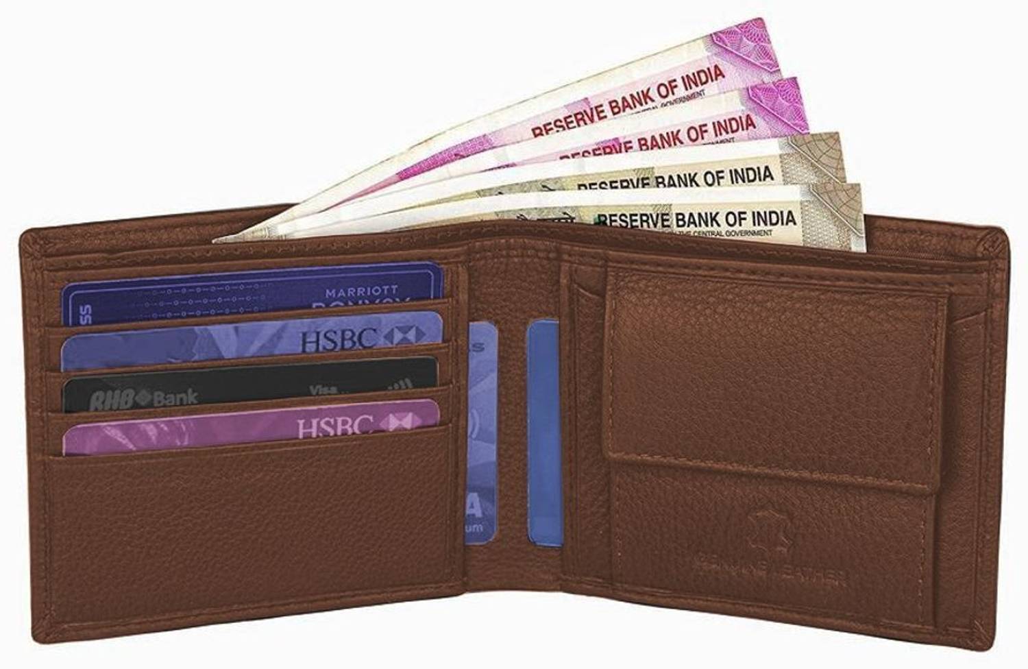 WILD NAPA Men Brown Leather Wallet - Image 2