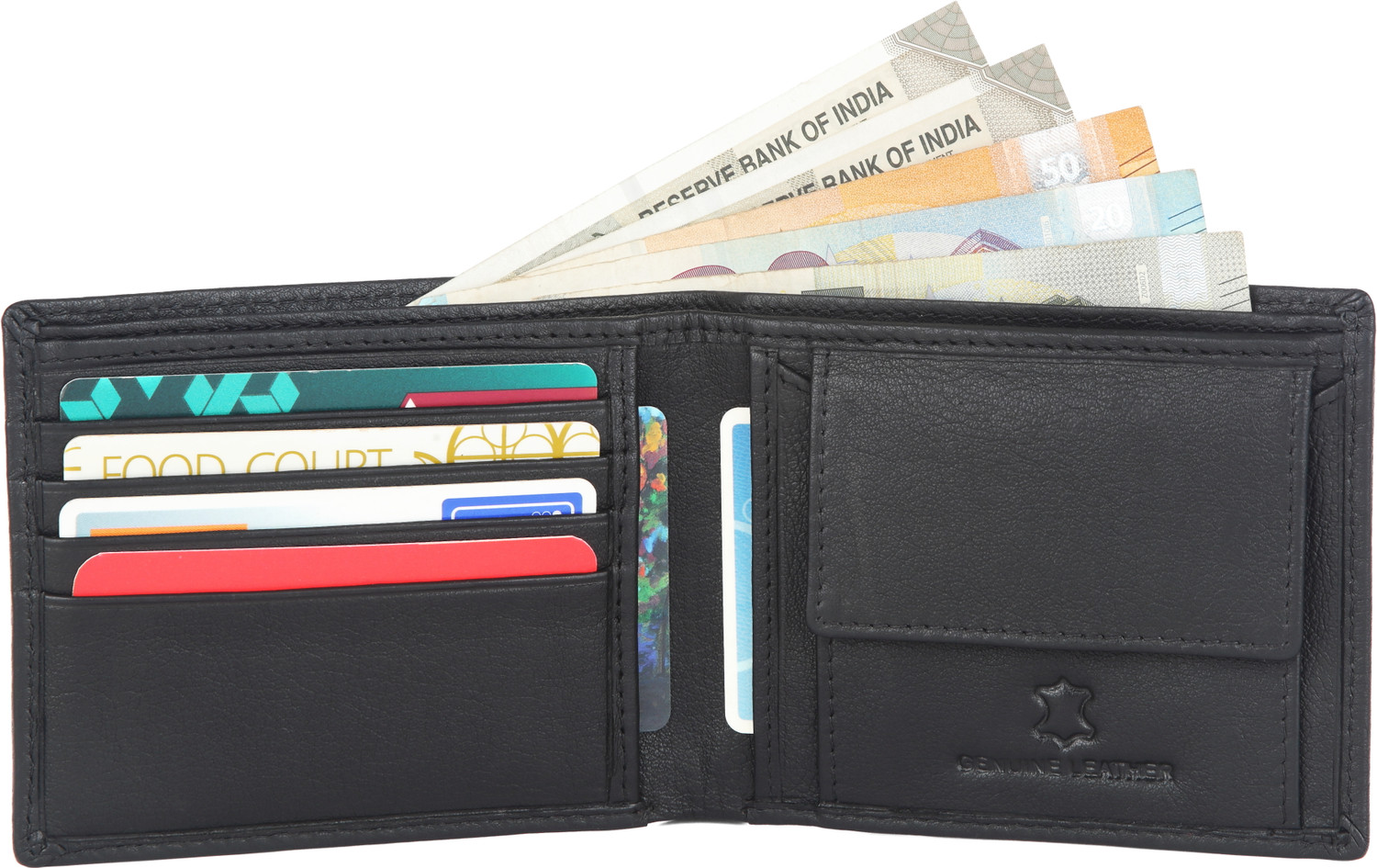 Image of WILDHORN Men Casual Black Genuine Leather Wallet