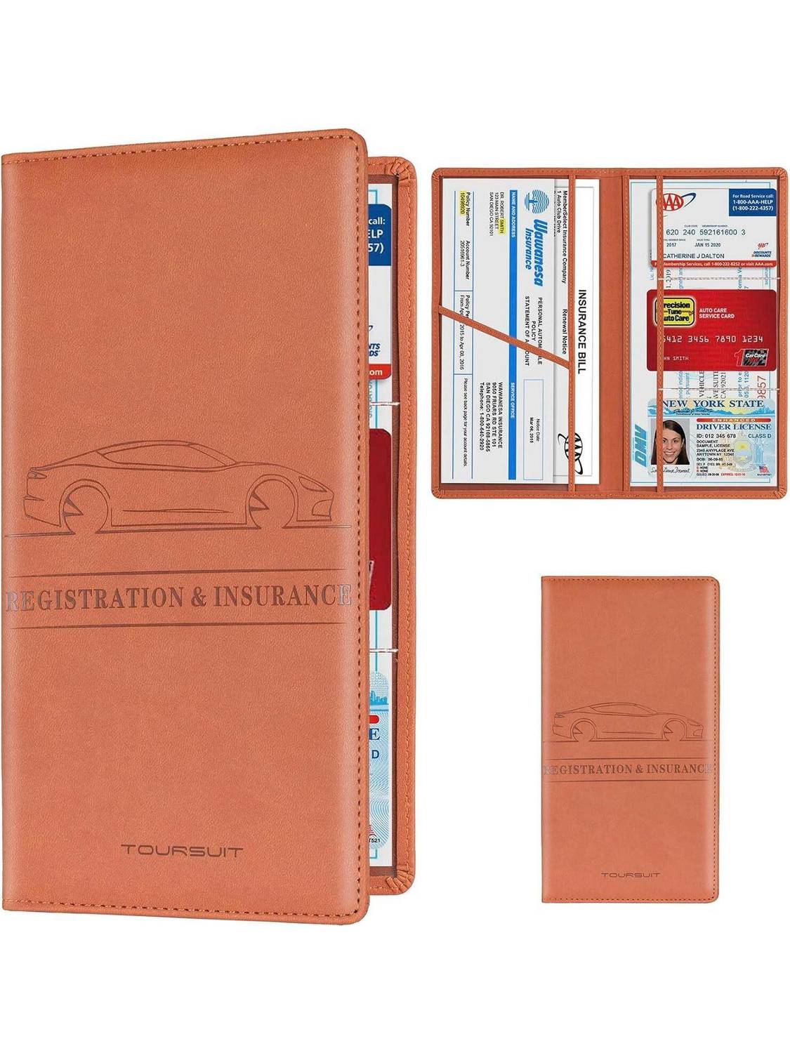 Amirate Men & Women Travel Brown Artificial Leather Document Holder