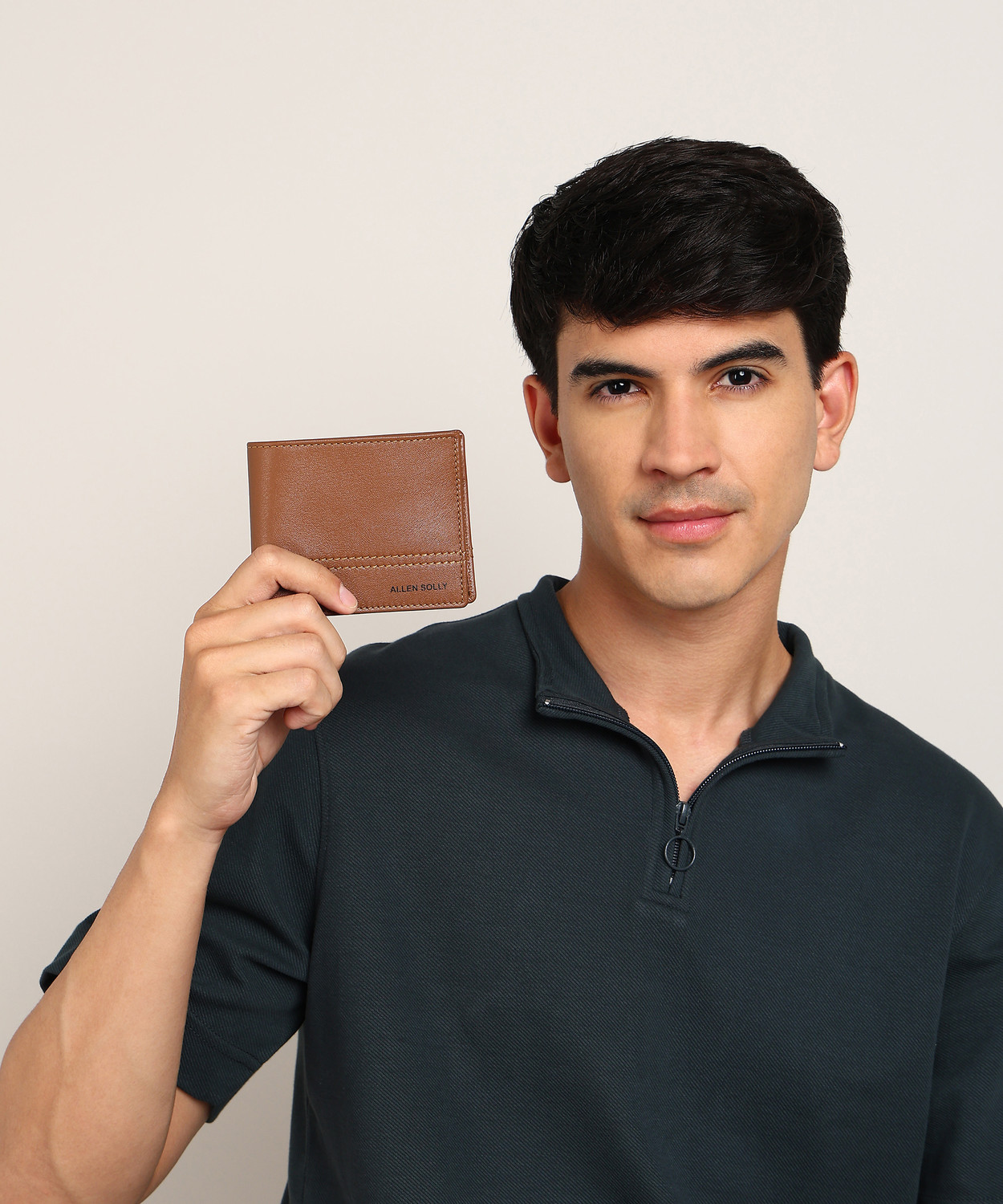Image of Allen Solly Men Casual Tan Genuine Leather Wallet