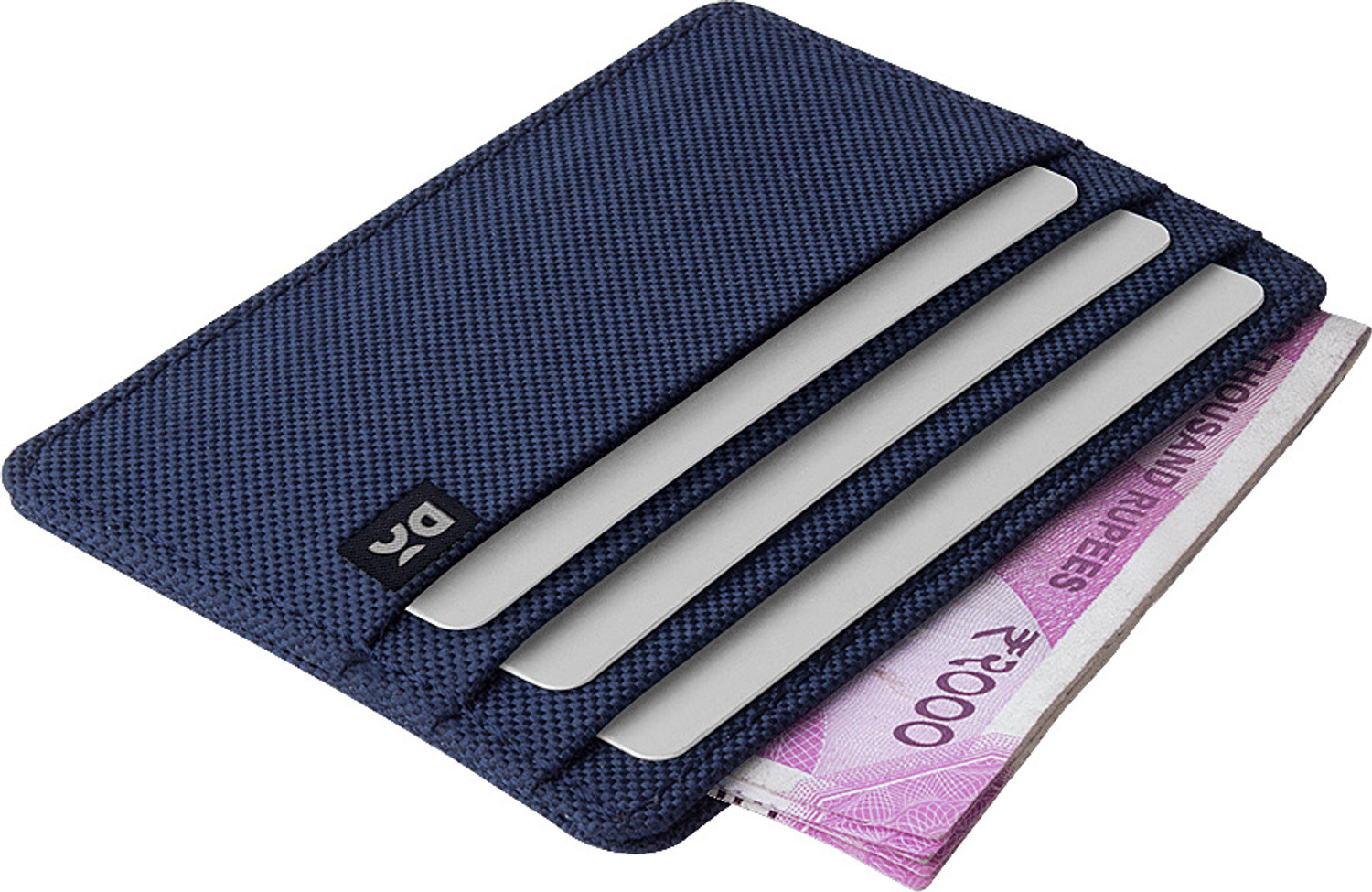 Image of DailyObjects Women Formal Blue Canvas Wallet