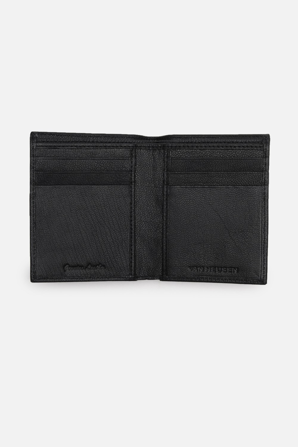 Image of VAN HEUSEN Men Formal Black Genuine Leather Wallet (1 Card Slot)