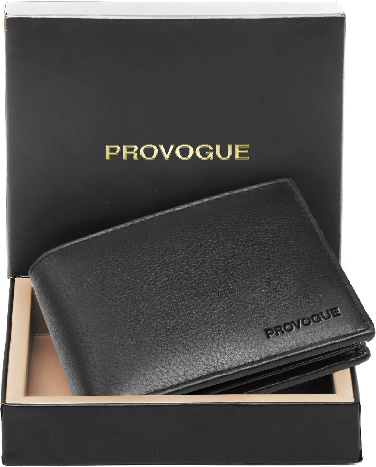 Image of PROVOGUE Men Casual, Evening /Party, Formal, Travel Black Genuine Leather Wallet