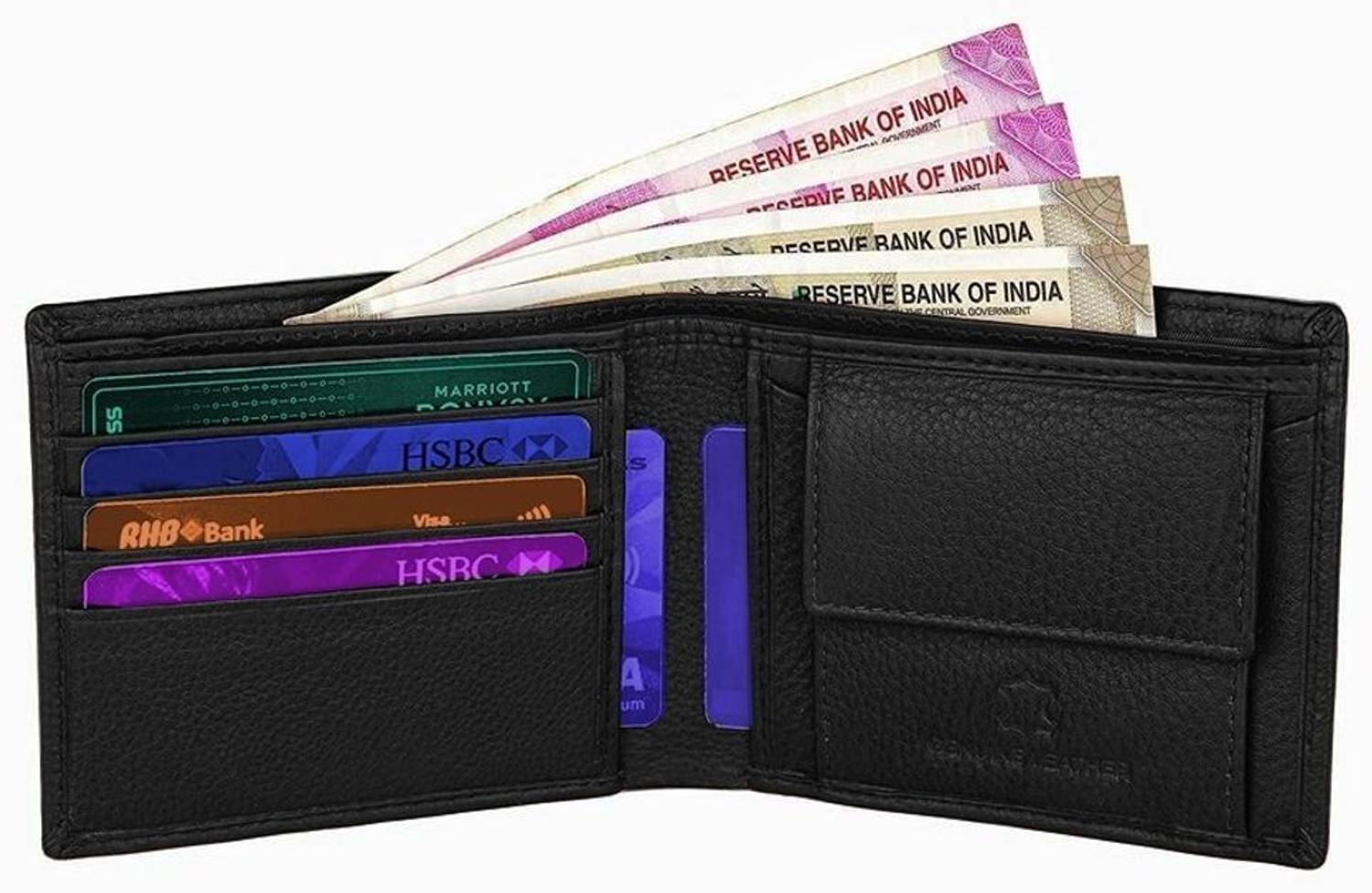 WILD NAPA Men Black Leather Wallet - Image 3