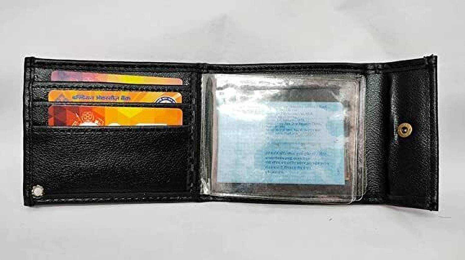 AMF Collections Men & Women Black Artificial Leather Wallet