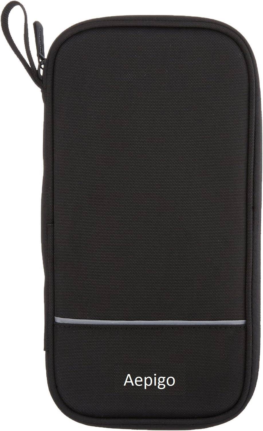 Aepigo Men & Women Casual Black Fabric Card Holder
