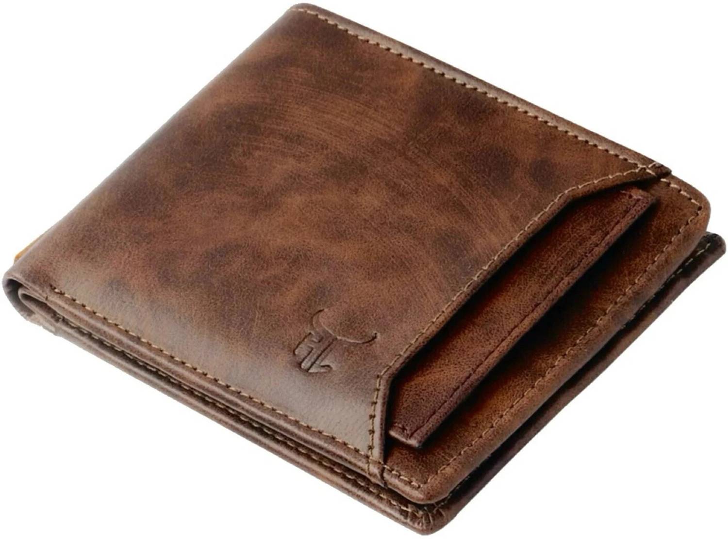 HouseOfCommon Men Brown Leather Wallet - Image 1