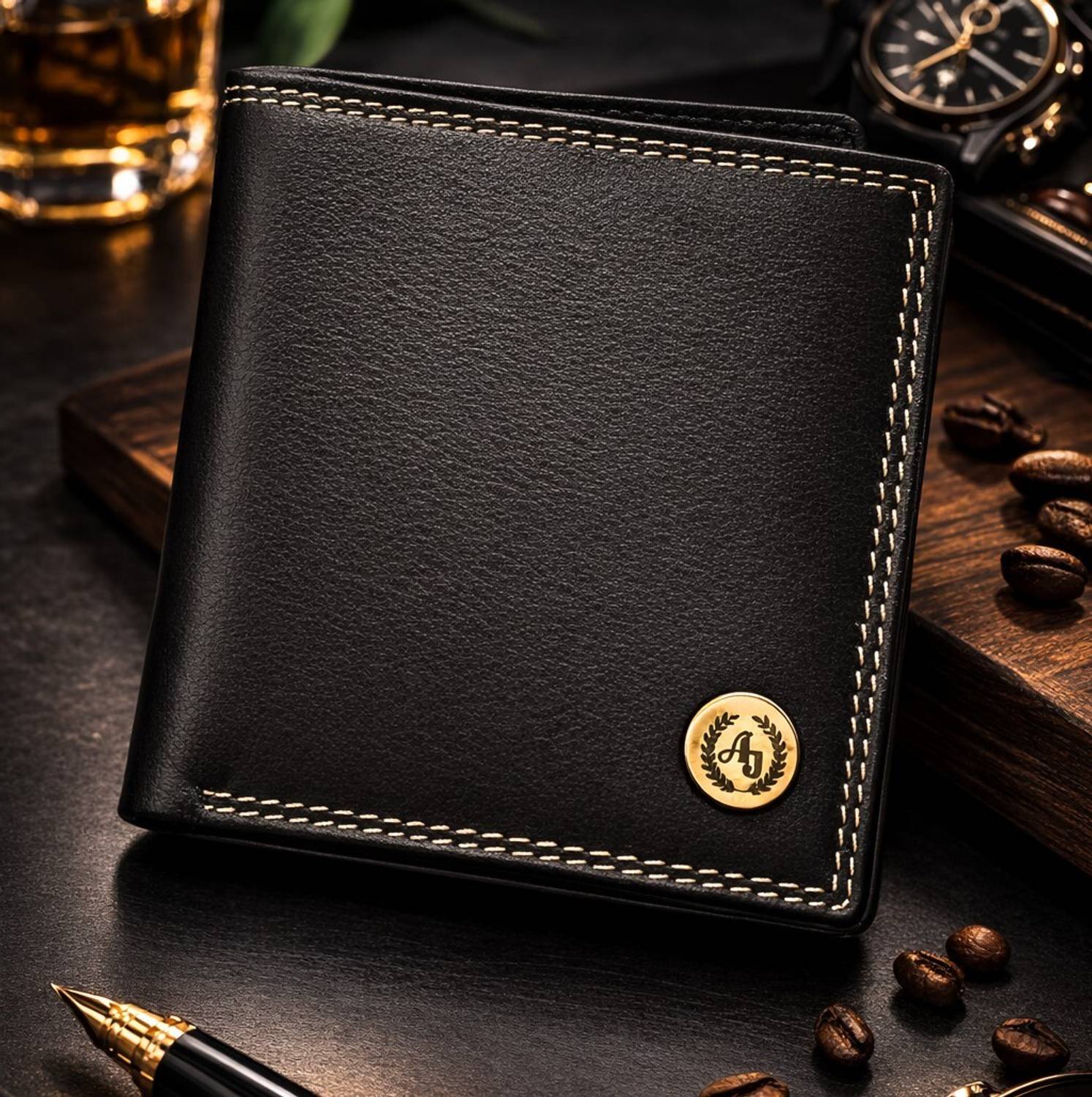 AJANTA Men Casual, Formal, Ethnic, Evening/Party Brown Genuine Leather Wallet