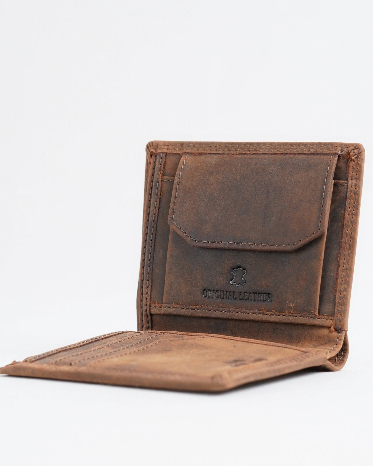 Image of BELFORD ENGLAND Men Brown Genuine Leather Wallet