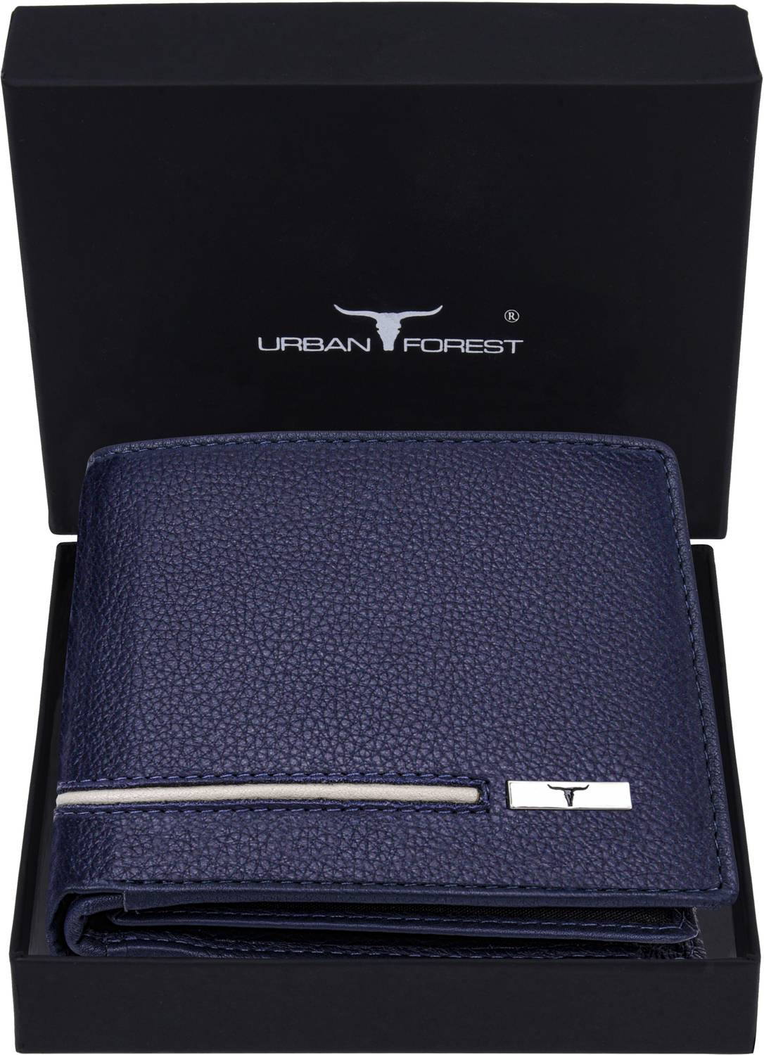 URBAN Forest Men Blue Leather Wallet - Image 1