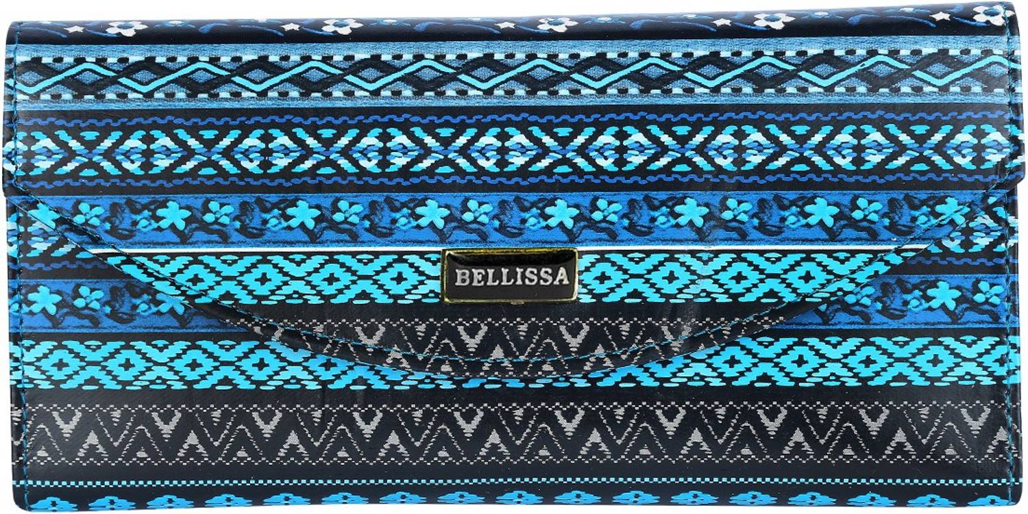 Bellissa Women Casual Blue Artificial Leather Wallet