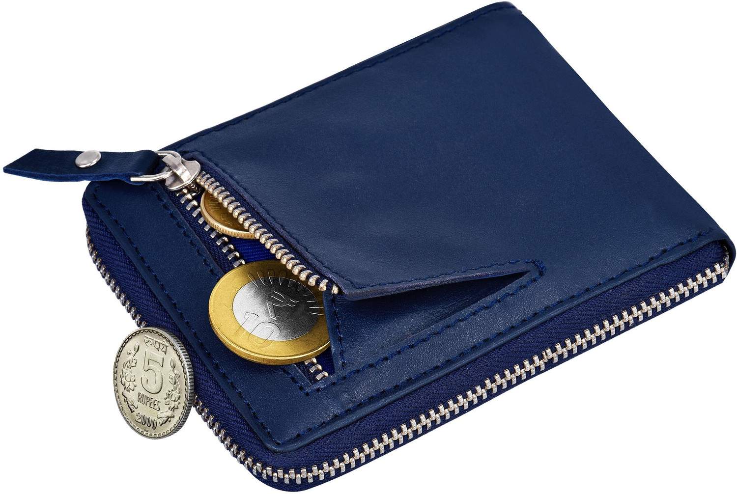 Image of HYDEIN Men Trendy, Evening /Party Blue Genuine Leather Wallet