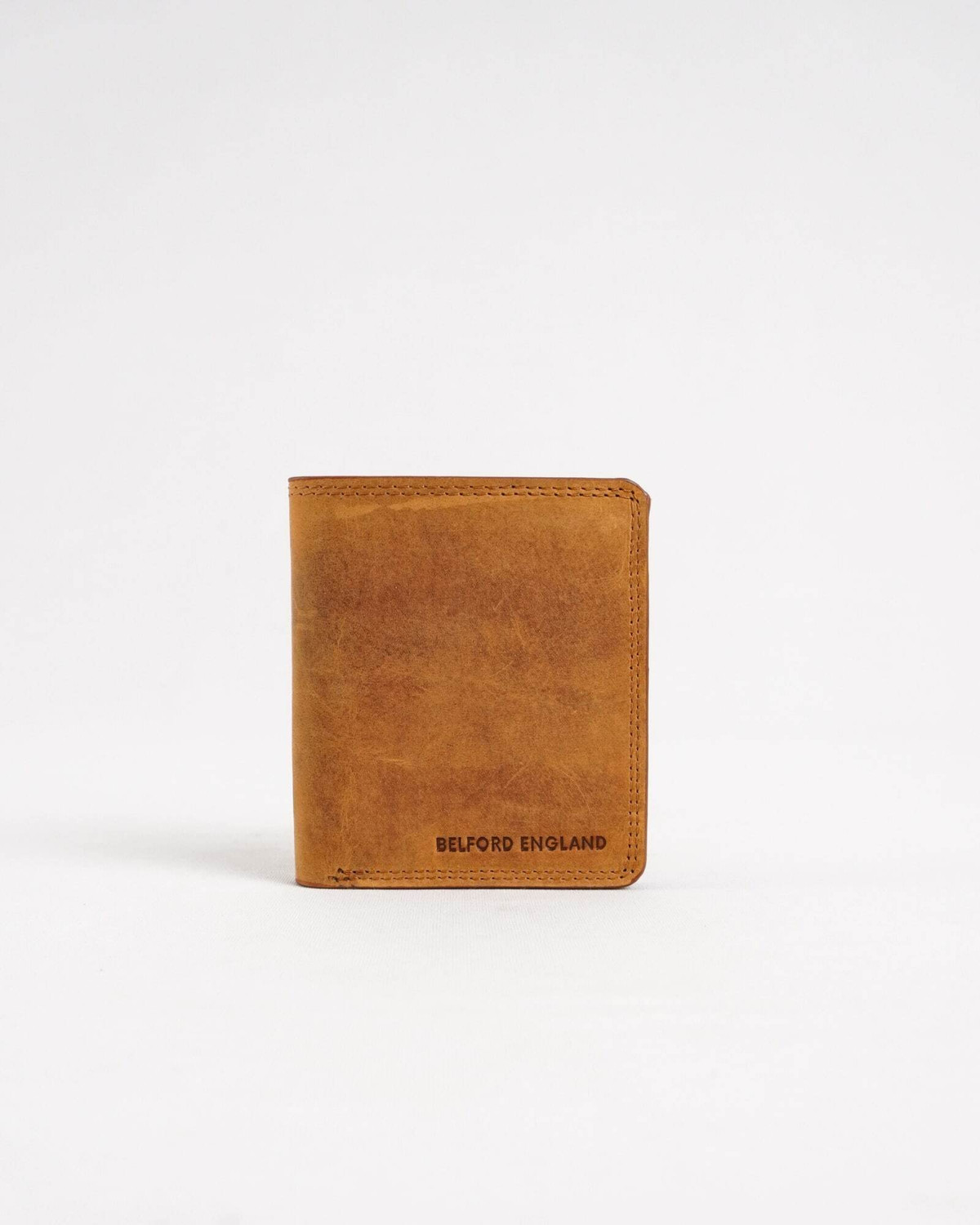 Image of BELFORD ENGLAND Men Tan Genuine Leather Wallet