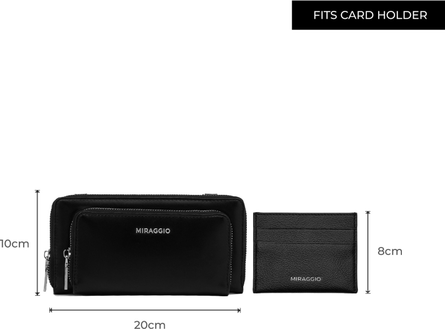 Image of Miraggio Women Trendy Black Artificial Leather Wallet