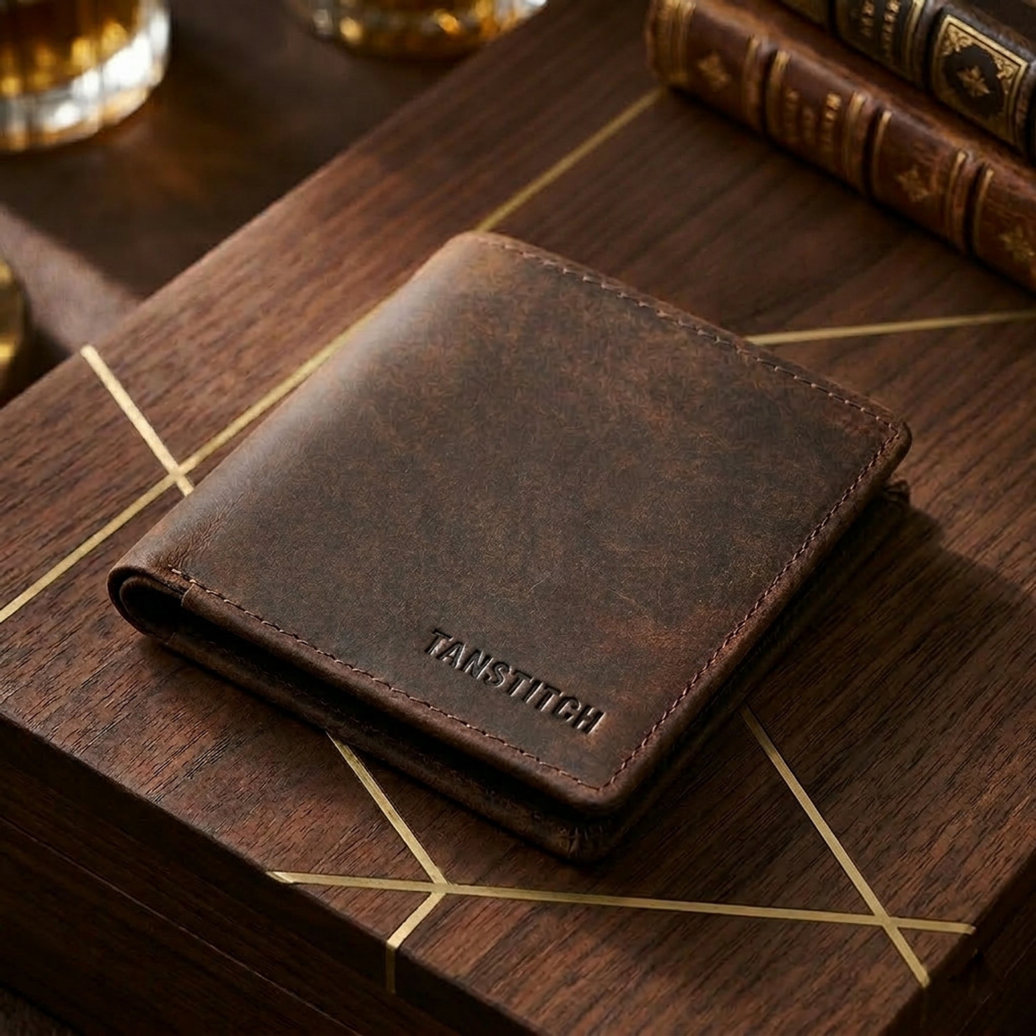 TANSTITCH Men Casual, Trendy, Travel Brown Genuine Leather Wallet