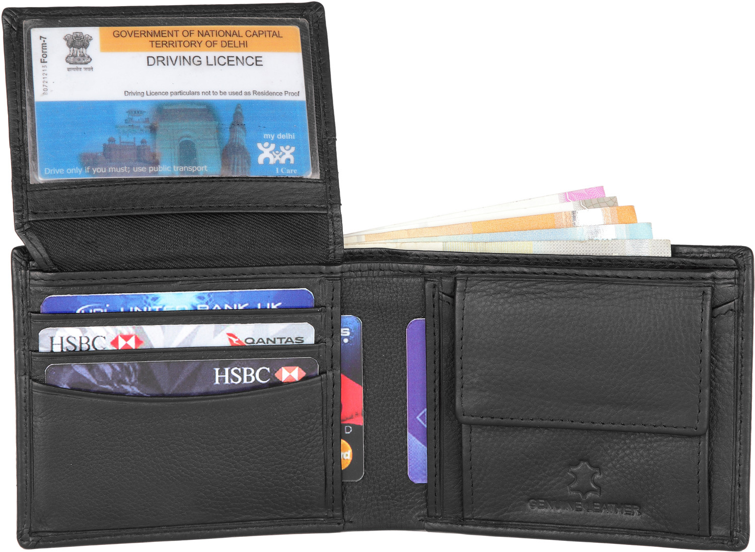 Image of PROVOGUE Men Casual, Evening /Party, Formal, Travel Black Genuine Leather Wallet