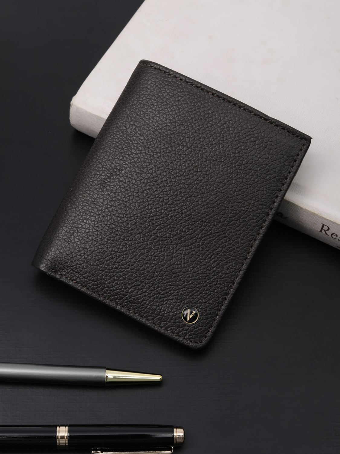 Image of VAN HEUSEN Men Brown Genuine Leather Wallet