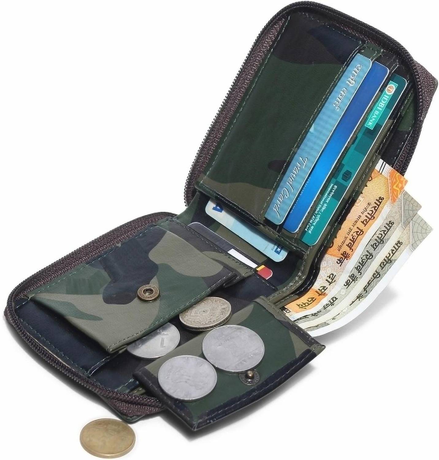 ALSAFAR Men Travel, Evening/Party, Casual, Formal, Ethnic Green Artificial Leather Wallet