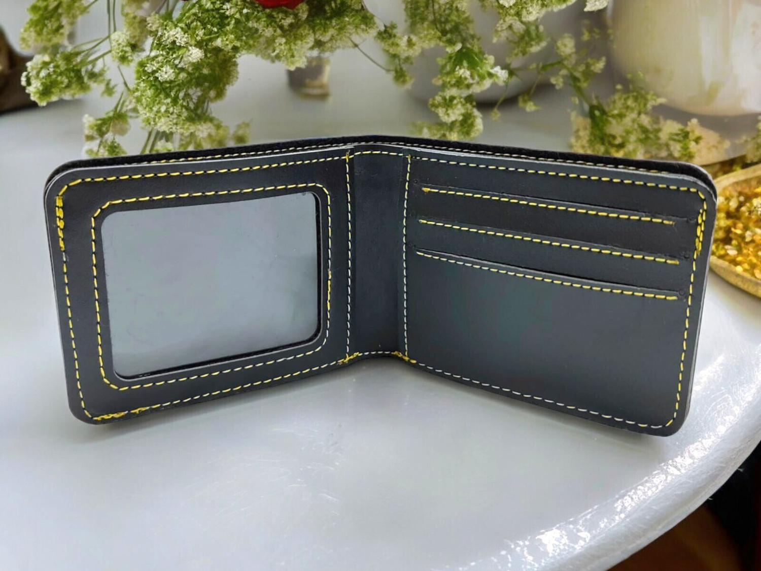 Image of CELED Men Formal Black Genuine Leather Wallet