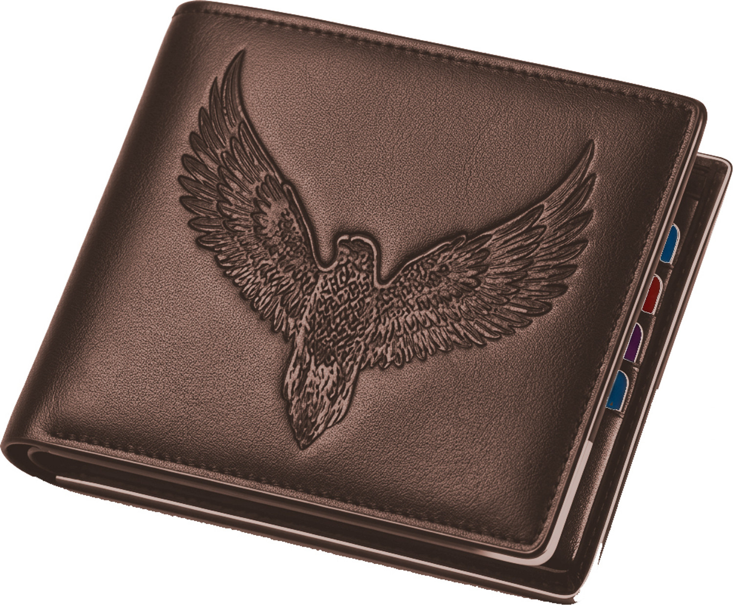 Image of Hide strong Men Casual, Formal Brown Genuine Leather RFID Wallet (6 Card Slots)