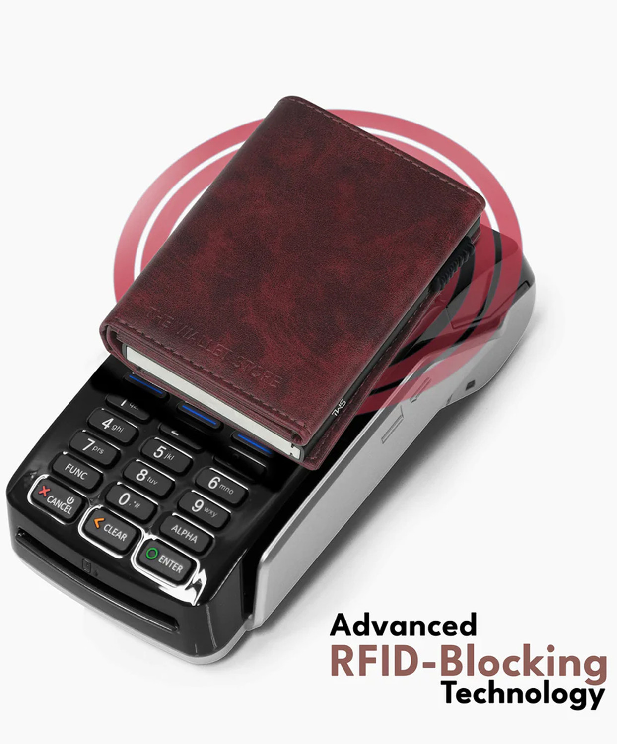 Image of thewalletstore Men Casual, Travel, Trendy Maroon Artificial Leather Wallet
